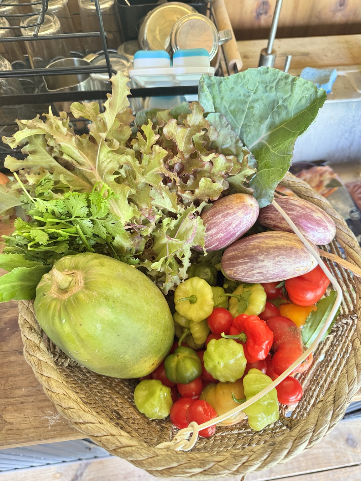 Canasta de productos de la finca